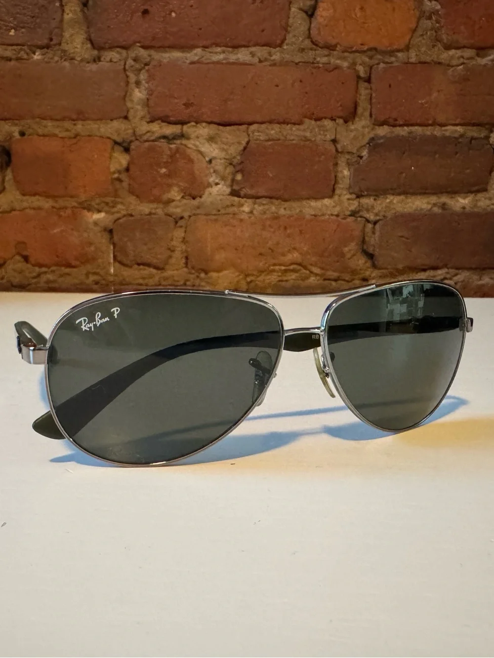 Ray-Ban Carbon Fibre Polarized Aviator Sunglasses